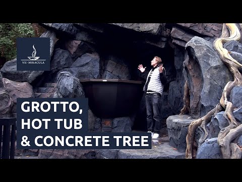 Artificial Grotto, Concrete Tree and Hot Tub
